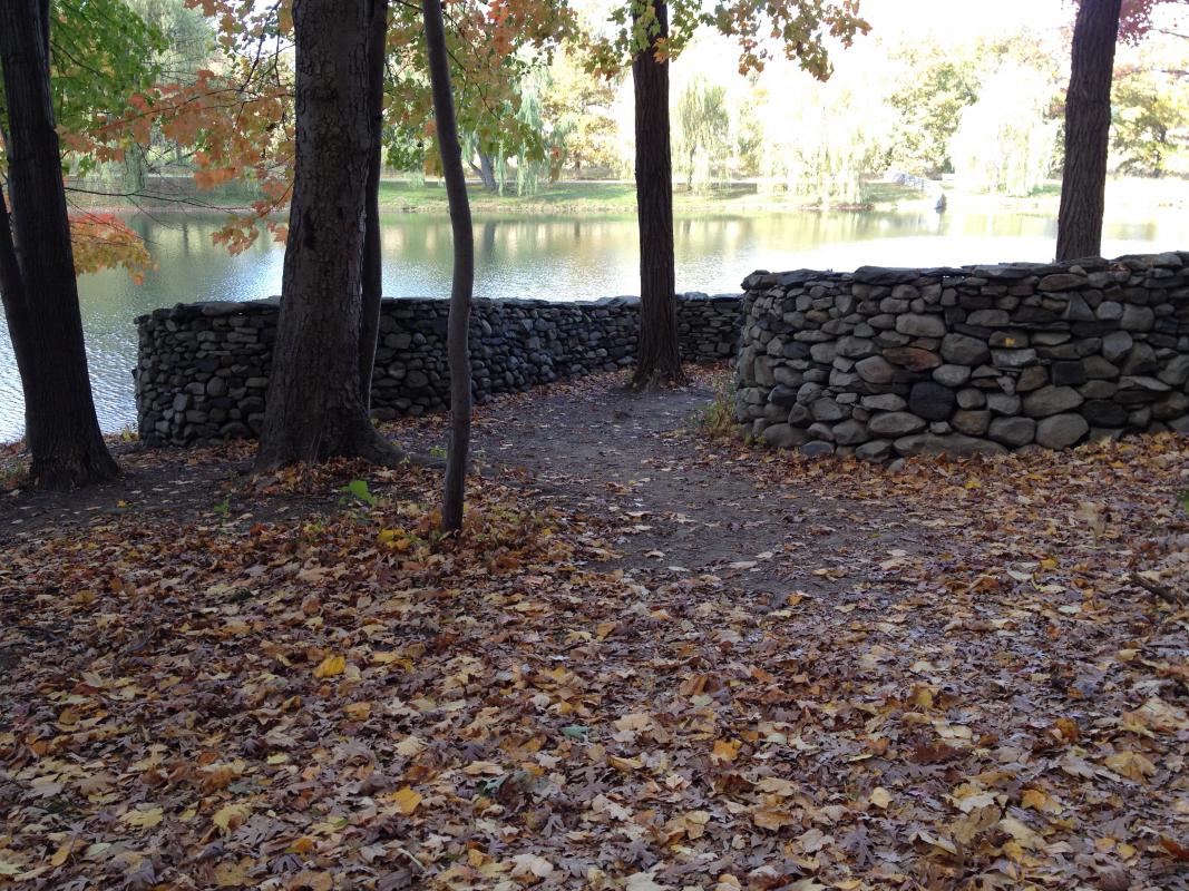 following Goldsworthy's wall Storm King.