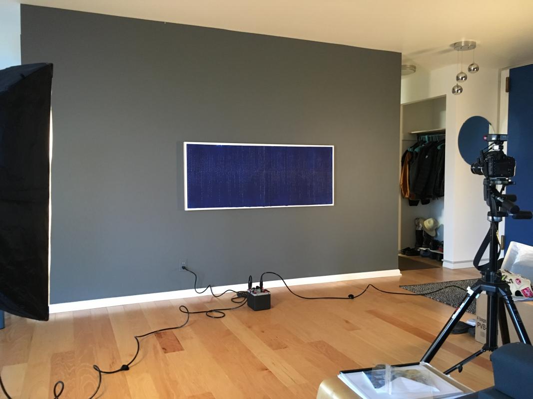 My soundings, wave 1 in Elena Bouvier's studio being photographed.