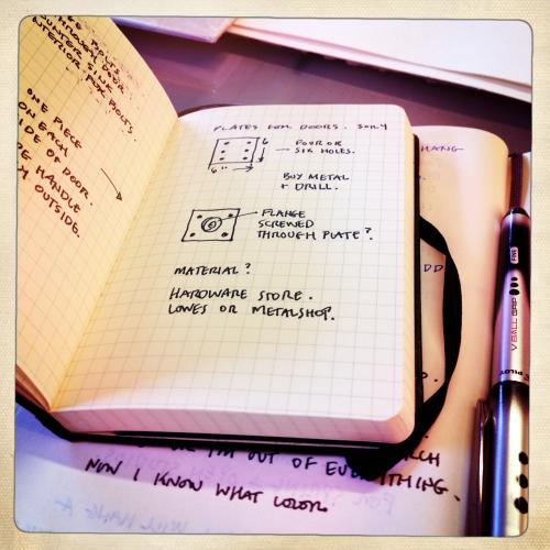 planning in my sketchbook.