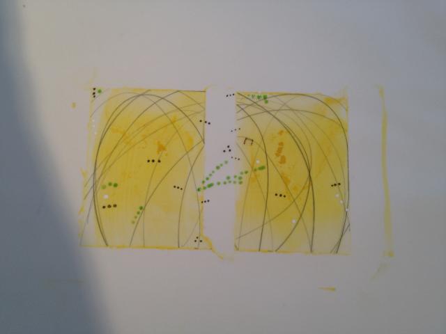yellow duo drawings by stella untalan
