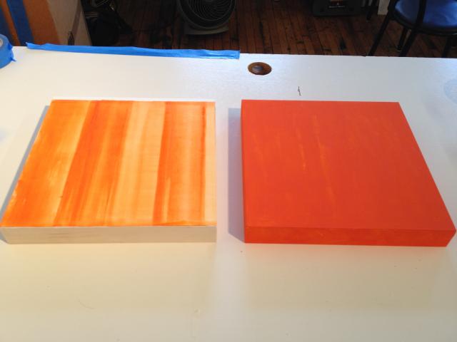 orange panels in progress