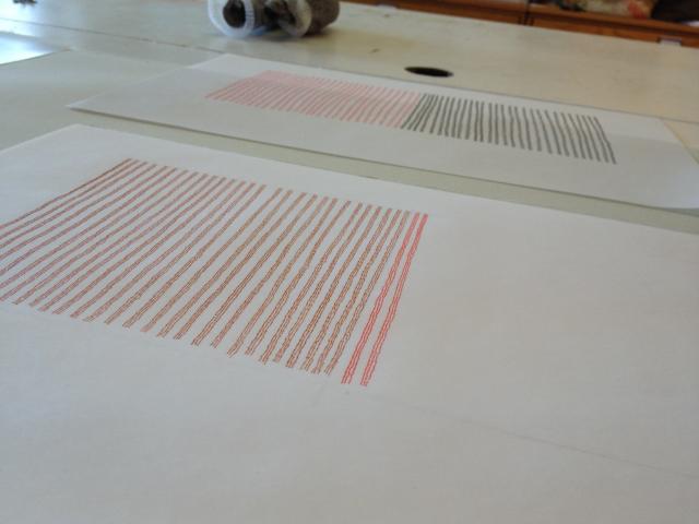 3 lines drawing on my work table