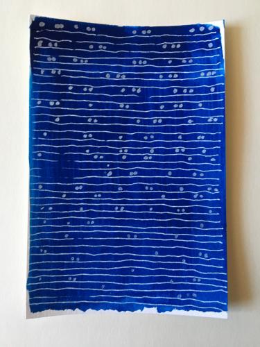 Kind of Blue small drawing, postcard by Stella Untalan