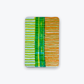 Minty green strioes, rich greendivide, orange stripes on Hahnemühle paper